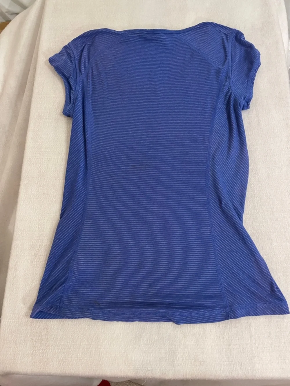The North Face Women's Short Sleeve V-Neck Top in Royal Blue - Picture 5 of 5